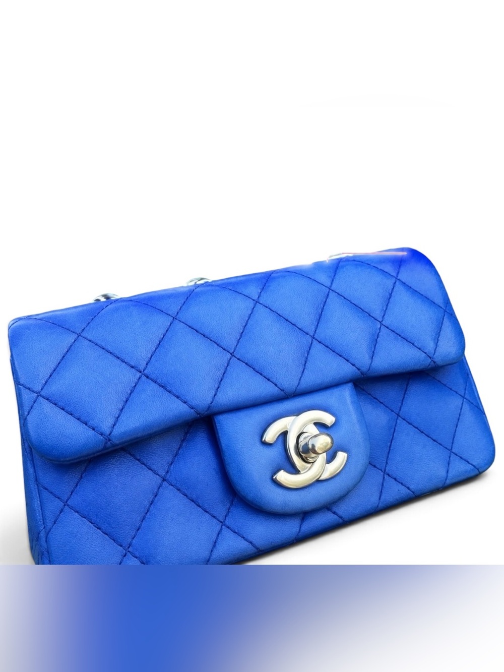 CHANEL Extra Mini Classic Flap Royal Blue Lambskin